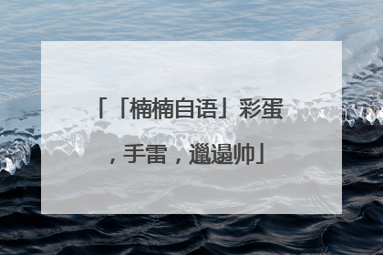 「楠楠自语」彩蛋，手雷，邋遢帅