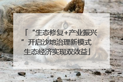 “生态修复+产业振兴”开启沙地治理新模式 生态经济实现双效益