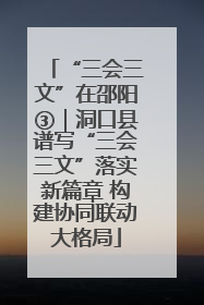“三会三文”在邵阳③｜洞口县谱写“三会三文”落实新篇章 构建协同联动大格局