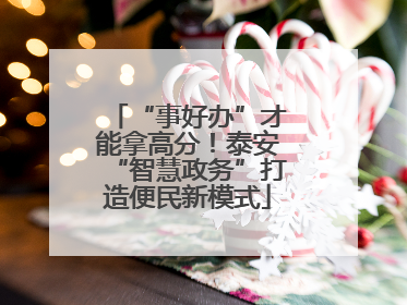 “事好办”才能拿高分！泰安“智慧政务”打造便民新模式