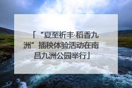 “夏至祈丰·稻香九洲”插秧体验活动在南昌九洲公园举行