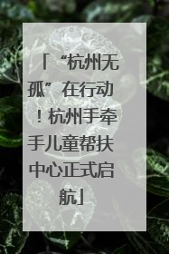 “杭州无孤”在行动！杭州手牵手儿童帮扶中心正式启航