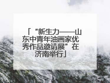“新生力——山东中青年油画家优秀作品邀请展”在济南举行