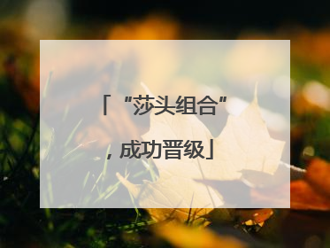 “莎头组合”，成功晋级