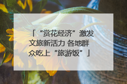 “赏花经济”激发文旅新活力 各地群众吃上“旅游饭”