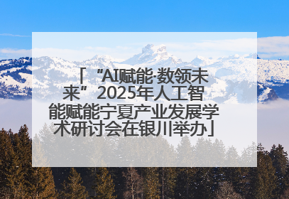 “AI赋能·数领未来”2025年人工智能赋能宁夏产业发展学术研讨会在银川举办