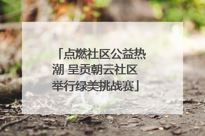 点燃社区公益热潮 呈贡朝云社区举行绿美挑战赛
