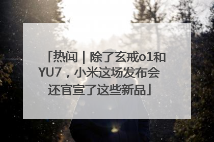 热闻｜除了玄戒o1和YU7，小米这场发布会还官宣了这些新品