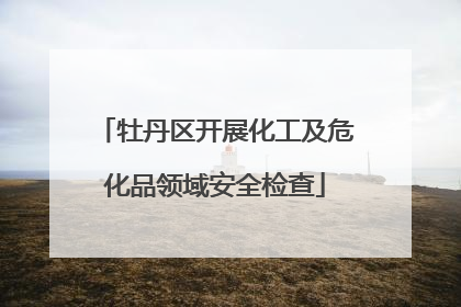 牡丹区开展化工及危化品领域安全检查