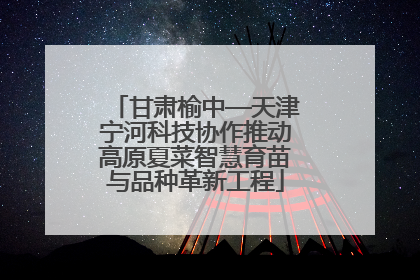 甘肃榆中—天津宁河科技协作推动高原夏菜智慧育苗与品种革新工程