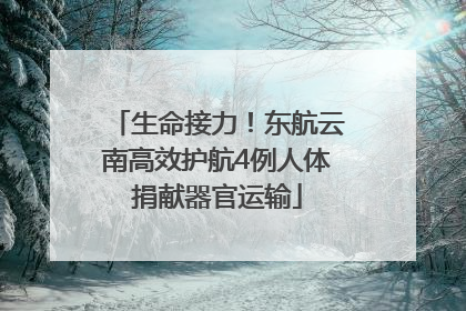 生命接力！东航云南高效护航4例人体捐献器官运输