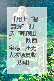 用上“智慧眼” 打造“吨粮田”——陕西宝鸡一座无人农场夏收见闻