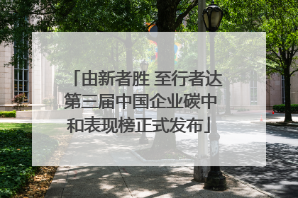 由新者胜 至行者达 第三届中国企业碳中和表现榜正式发布