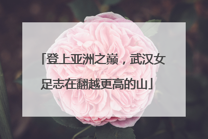 登上亚洲之巅，武汉女足志在翻越更高的山
