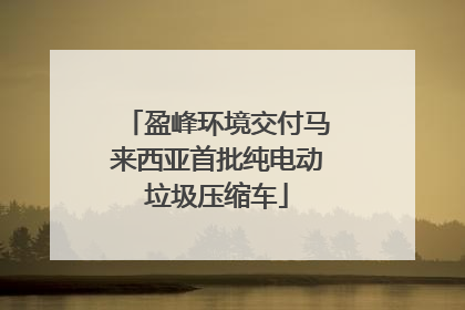 盈峰环境交付马来西亚首批纯电动垃圾压缩车