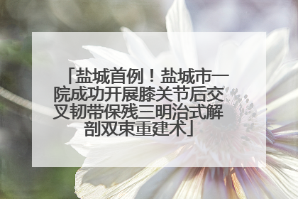 盐城首例！盐城市一院成功开展膝关节后交叉韧带保残三明治式解剖双束重建术