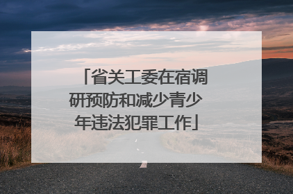 省关工委在宿调研预防和减少青少年违法犯罪工作