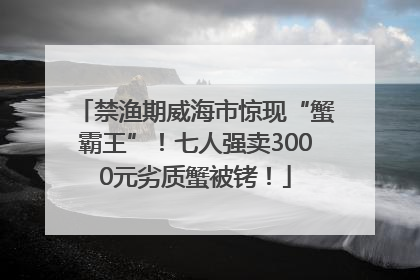 禁渔期威海市惊现“蟹霸王”！七人强卖3000元劣质蟹被铐！