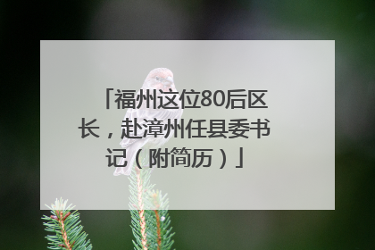 福州这位80后区长，赴漳州任县委书记（附简历）
