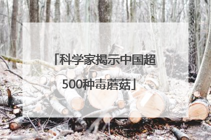 科学家揭示中国超500种毒蘑菇