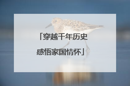 穿越千年历史 感悟家国情怀