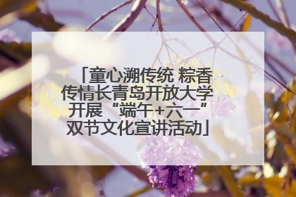童心溯传统 粽香传情长青岛开放大学开展“端午+六一”双节文化宣讲活动