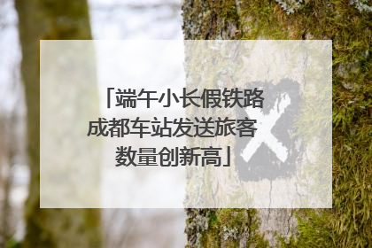 端午小长假铁路成都车站发送旅客数量创新高