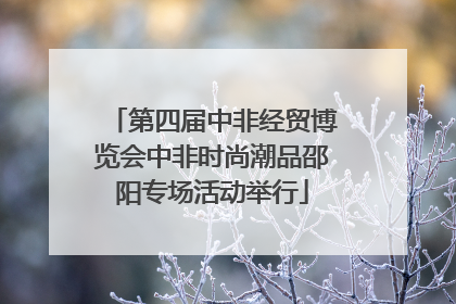 第四届中非经贸博览会中非时尚潮品邵阳专场活动举行