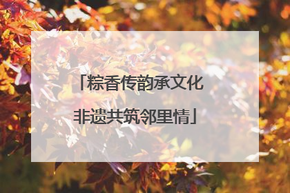 粽香传韵承文化 非遗共筑邻里情