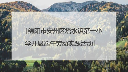 绵阳市安州区塔水镇第一小学开展端午劳动实践活动