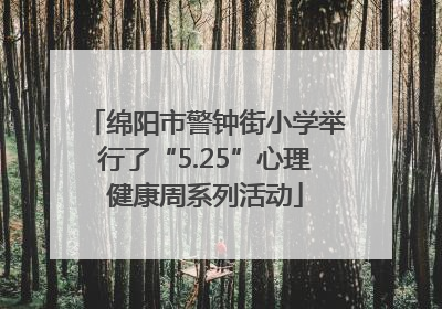 绵阳市警钟街小学举行了“5.25”心理健康周系列活动