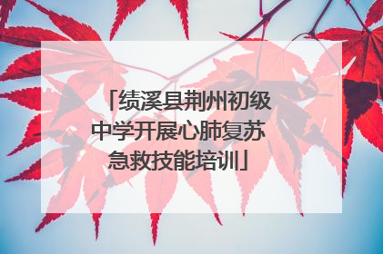绩溪县荆州初级中学开展心肺复苏急救技能培训
