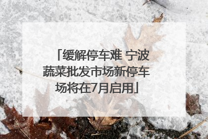 缓解停车难 宁波蔬菜批发市场新停车场将在7月启用
