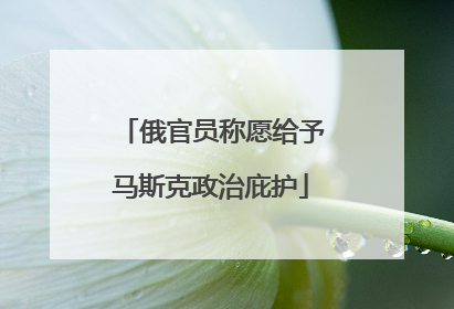 俄官员称愿给予马斯克政治庇护