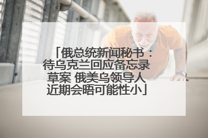 俄总统新闻秘书：待乌克兰回应备忘录草案 俄美乌领导人近期会晤可能性小