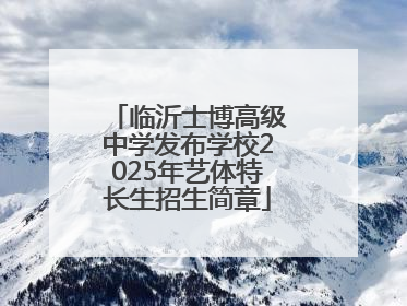 临沂士博高级中学发布学校2025年艺体特长生招生简章