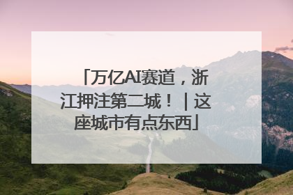 万亿AI赛道，浙江押注第二城！｜这座城市有点东西