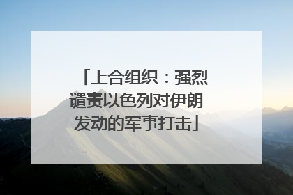 上合组织：强烈谴责以色列对伊朗发动的军事打击