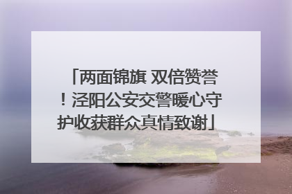 两面锦旗 双倍赞誉！泾阳公安交警暖心守护收获群众真情致谢