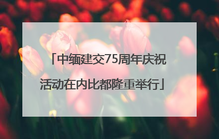 中缅建交75周年庆祝活动在内比都隆重举行