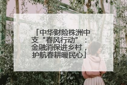 中华财险株洲中支“春风行动”：金融消保进乡村，护航春耕暖民心