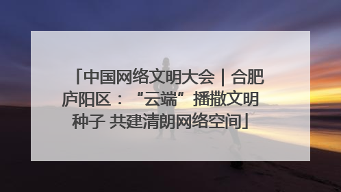 中国网络文明大会｜合肥庐阳区：“云端”播撒文明种子 共建清朗网络空间