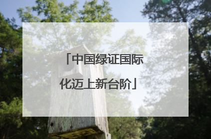 中国绿证国际化迈上新台阶