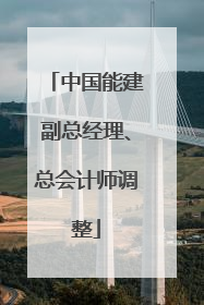 中国能建副总经理、总会计师调整