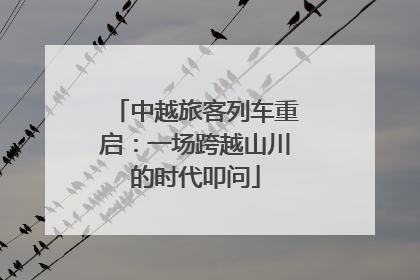 中越旅客列车重启：一场跨越山川的时代叩问
