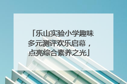 乐山实验小学趣味多元测评欢乐启幕，点亮综合素养之光