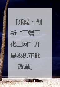 乐陵：创新“三端三化三网”开展农机审批改革