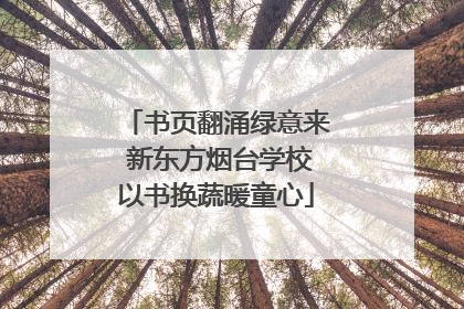 书页翻涌绿意来 新东方烟台学校以书换蔬暖童心