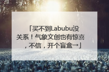 买不到Labubu没关系！气象文创也有惊喜，不信，开个盲盒→