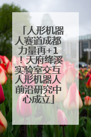 人形机器人赛道成都力量再+1！天府绛溪实验室交互人形机器人前沿研究中心成立
